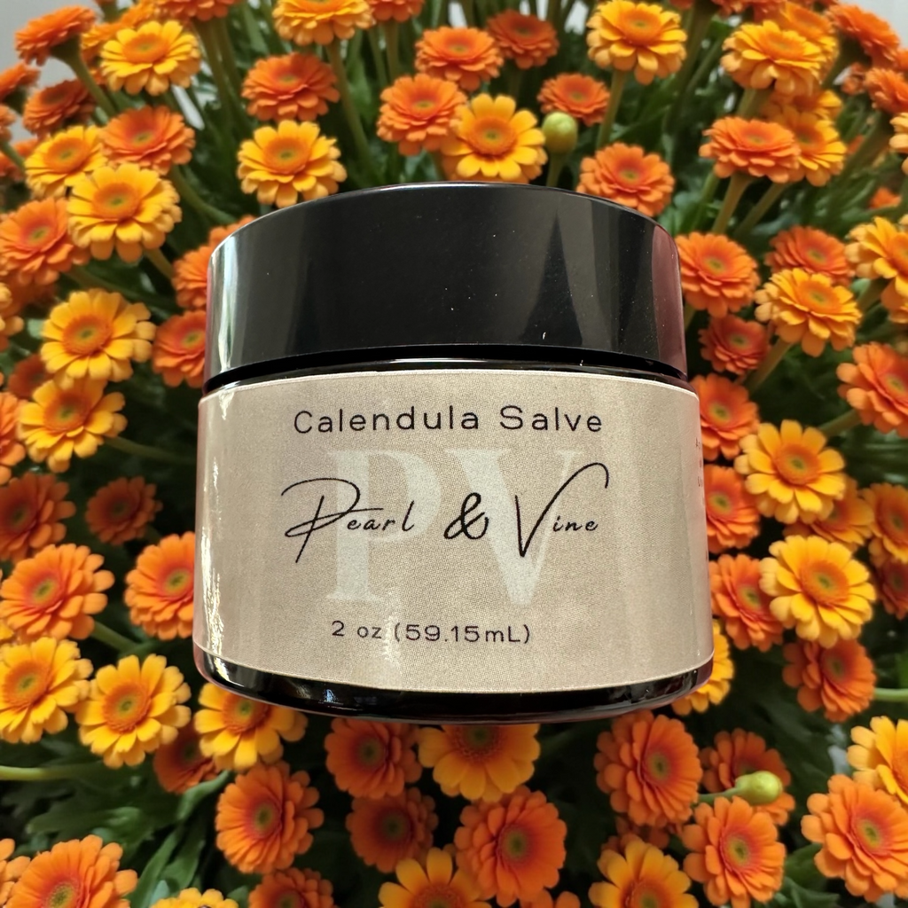 Healing Calendula Salve with Manuka Honey, Frankincense and Heather Flowers