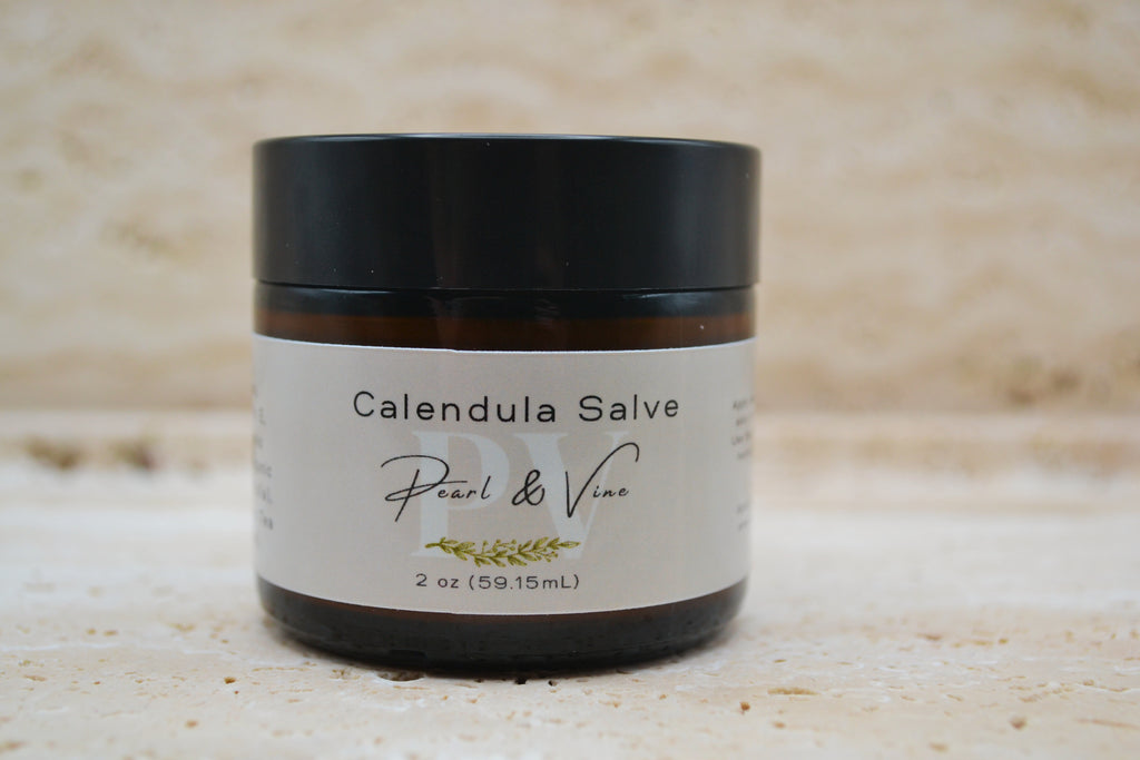 Healing Calendula Salve with Manuka Honey, Frankincense and Heather Flowers
