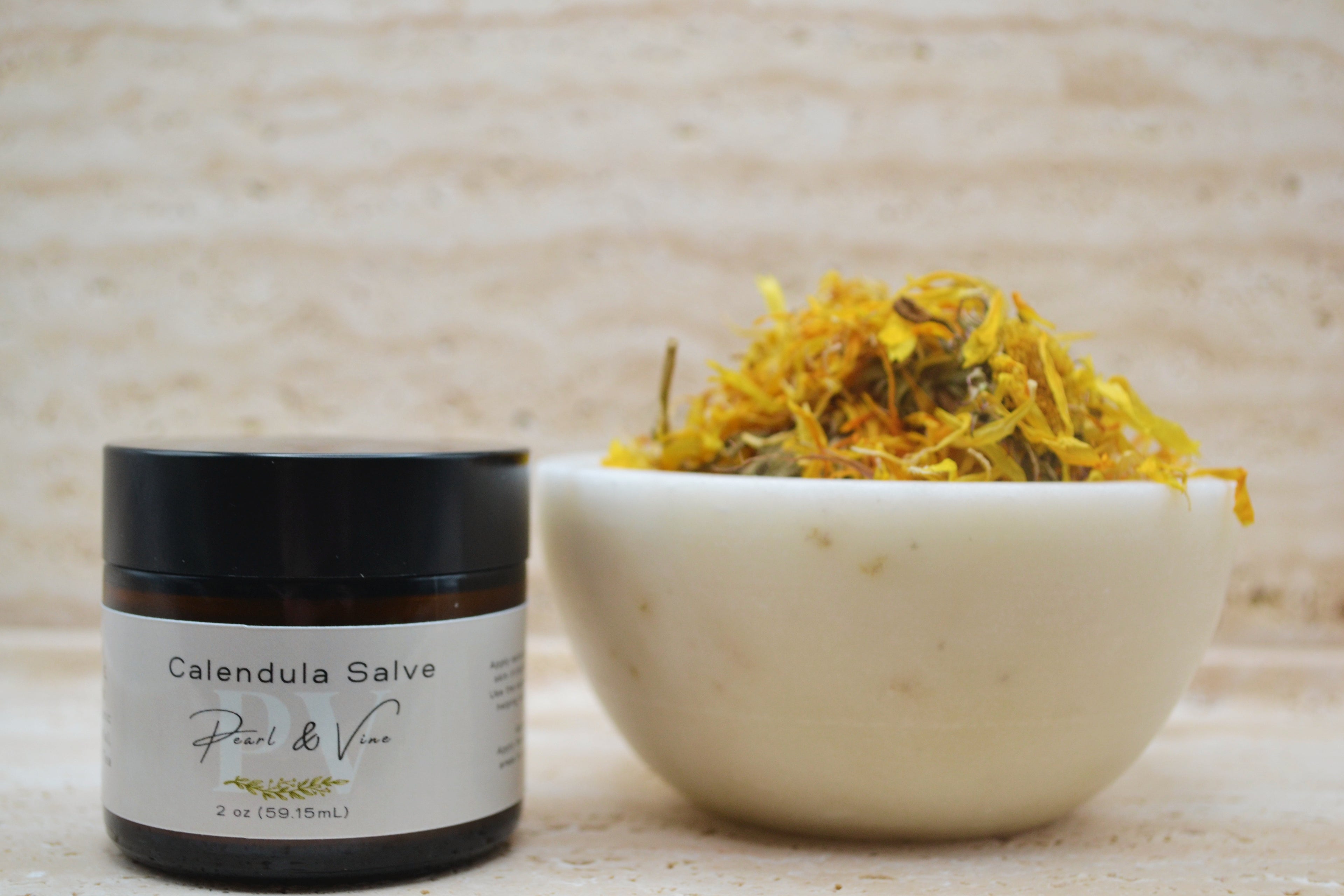 Healing Calendula Salve with Manuka Honey, Frankincense and Heather Flowers