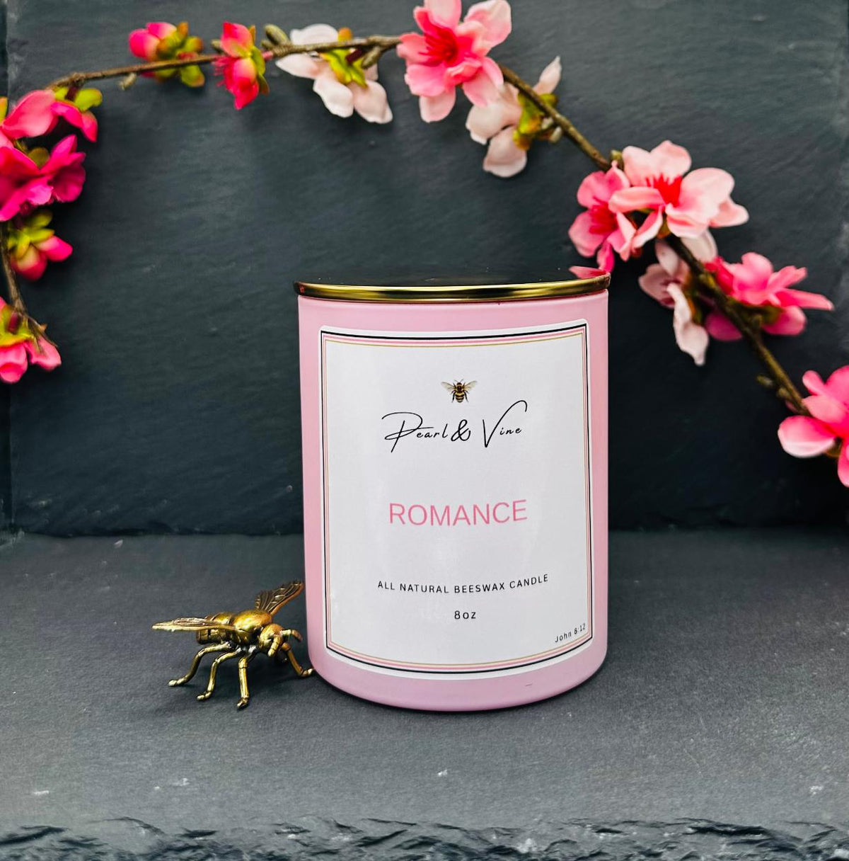 Romance All Natural Beeswax 8oz Candle