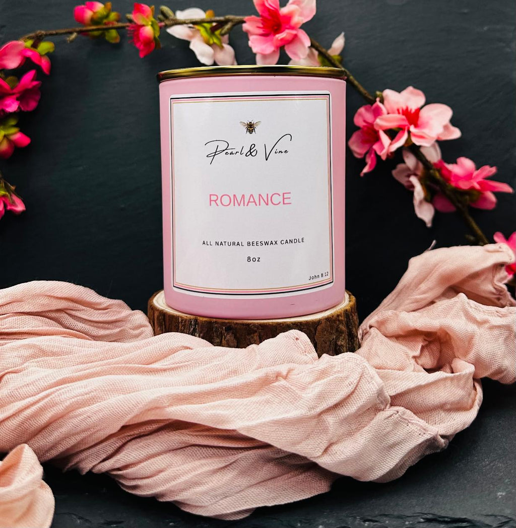 Romance All Natural Beeswax 8oz Candle