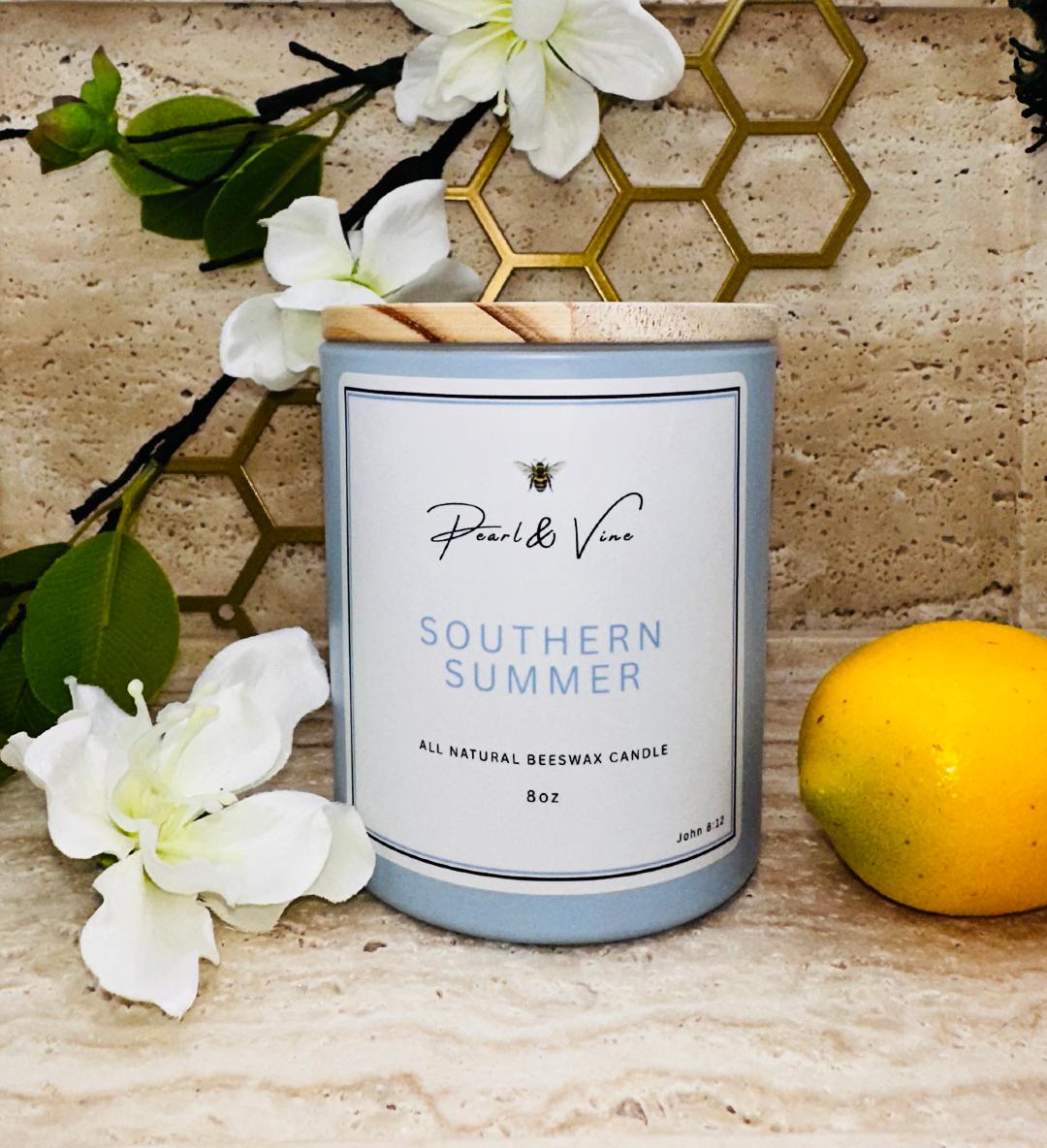 Southern Summer All Natural Beeswax Candle - 8oz